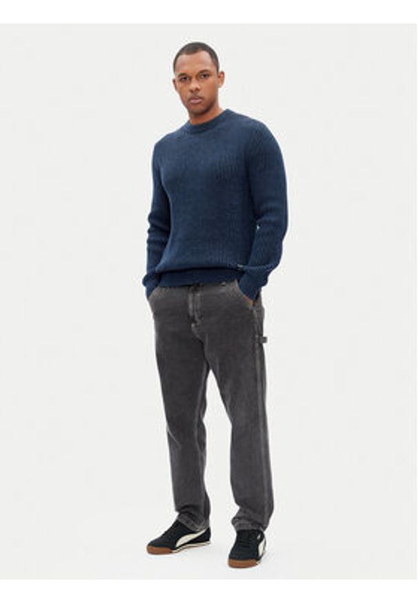 Pepe Jeans Sweter Lawson PM702496 Niebieski Regular Fit. Kolor: niebieski. Materiał: syntetyk, bawełna