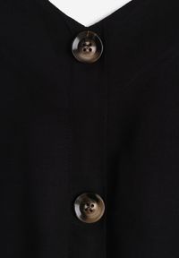 Born2be - Czarna Sukienka z Wiskozy Xelpiroe. Okazja: na co dzień. Kolor: czarny. Wzór: gładki, aplikacja. Typ sukienki: proste. Materiał: wiskoza. Długość rękawa: na ramiączkach. Sezon: lato. Styl: casual. Długość: maxi #3