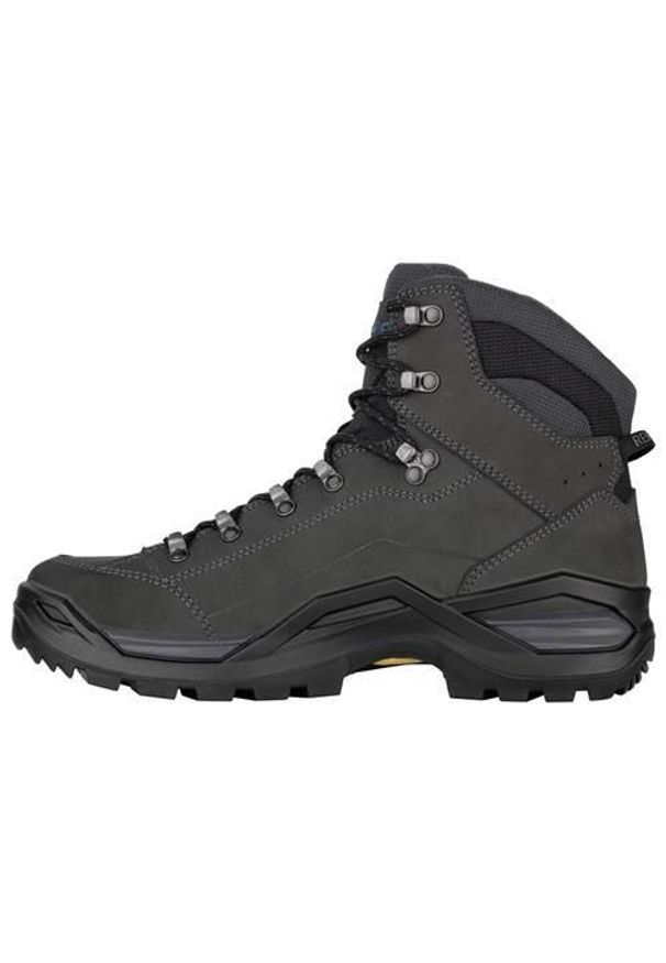 Buty turystyczne męskie Lowa Renegade Evo GTX Mid. Wysokość cholewki: za kostkę. Zapięcie: sznurówki. Kolor: niebieski. Materiał: materiał, skóra. Szerokość cholewki: normalna