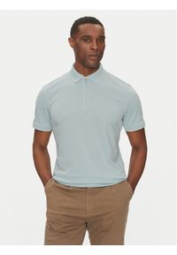 Selected Homme Polo Fave 16079026 Błękitny Regular Fit. Typ kołnierza: polo. Kolor: niebieski. Materiał: bawełna, syntetyk