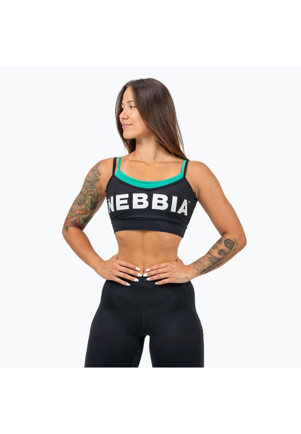 Biustonosz NEBBIA Flex. Kolor: czarny. Sport: fitness