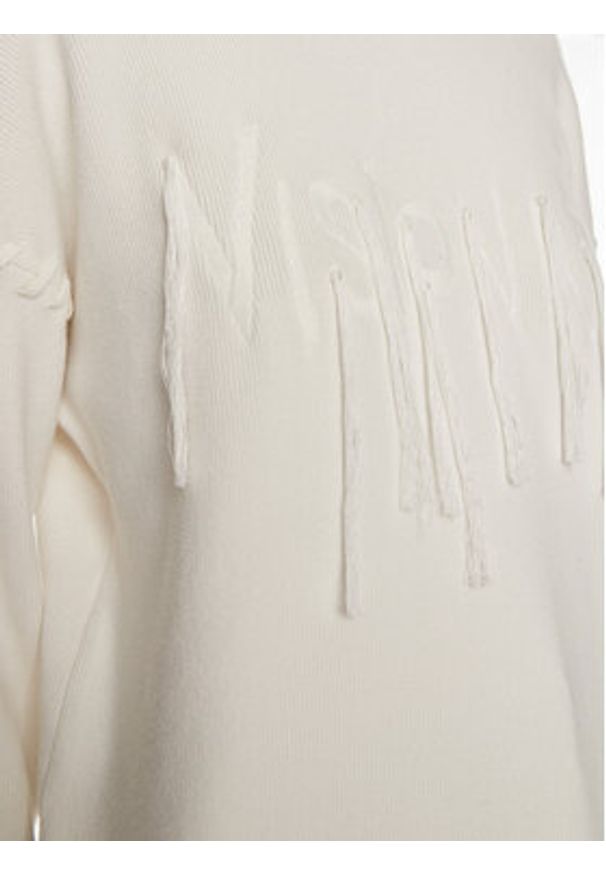Patrizia Pepe Sweter 8K0238 K207-W146 Biały Regular Fit. Kolor: biały. Materiał: wiskoza
