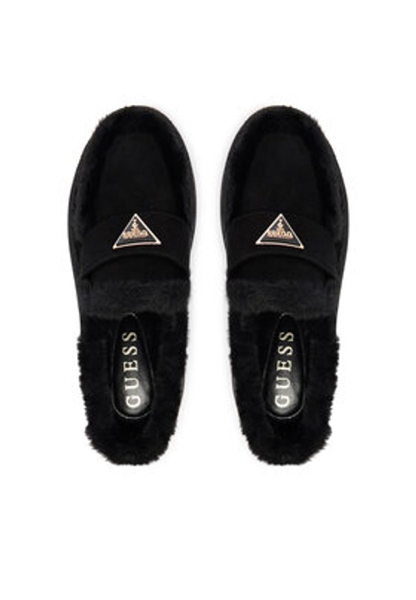Guess Klapki FLFBRI ESU06 Czarny. Kolor: czarny. Materiał: zamsz, skóra