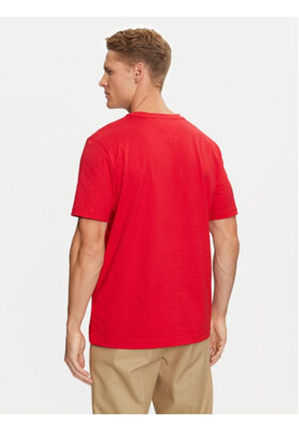 TOMMY HILFIGER - Tommy Hilfiger T-Shirt Essential MW0MW37267 Czerwony Regular Fit. Kolor: czerwony. Materiał: bawełna