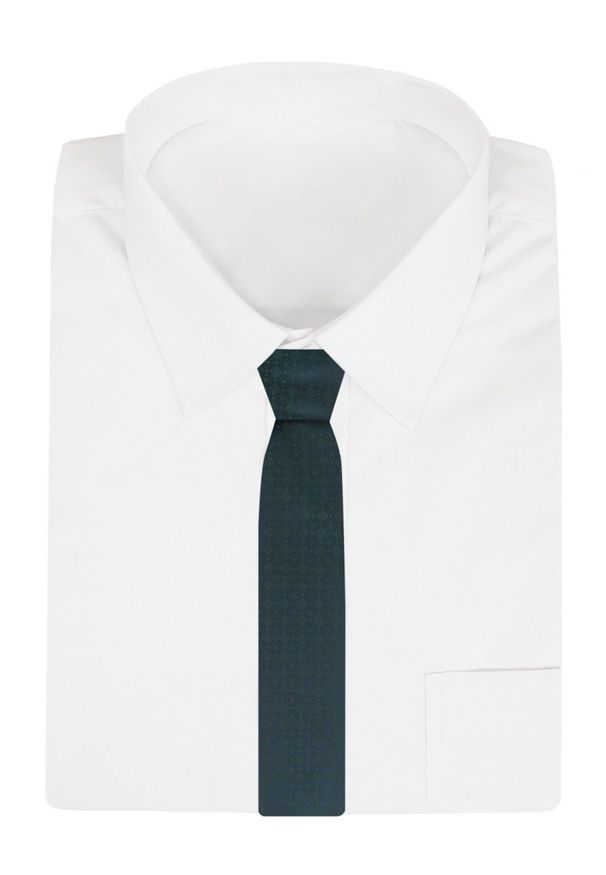 Krawat Męski - Chattier - Ciemna Zieleń, Grochy. Materiał: tkanina. Wzór: grochy. Styl: klasyczny, wizytowy, elegancki