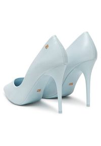DeeZee Szpilki AB2-4503 Niebieski. Kolor: niebieski. Materiał: skóra. Obcas: na szpilce