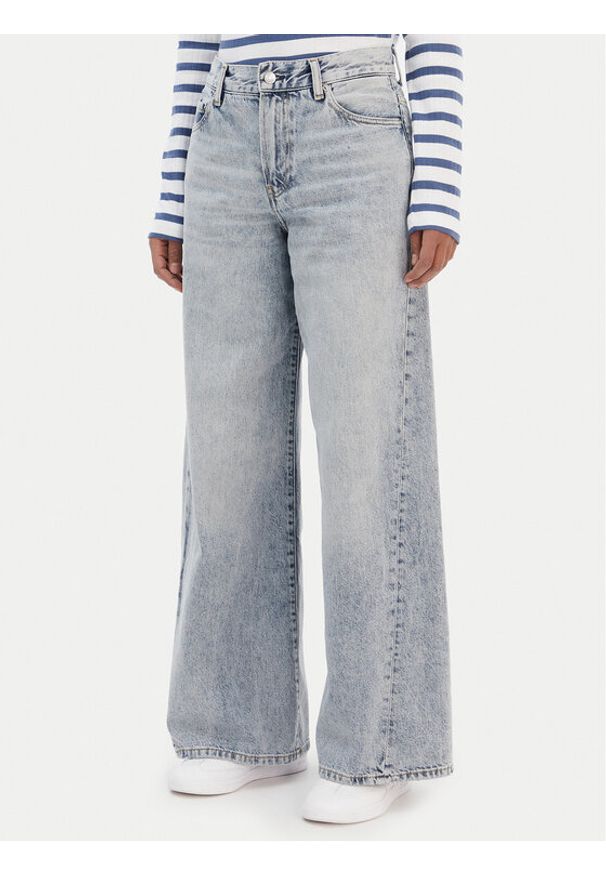 TOMMY HILFIGER - Tommy Hilfiger Jeansy 70's WW0WW48519 Niebieski Wide Leg. Kolor: niebieski