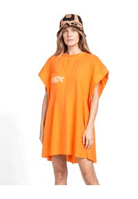 ROBERT KUPISZ - Pomarańczowa sukienka ROOTS WILD CAT. Kolor: pomarańczowy. Materiał: bawełna, materiał. Długość: mini