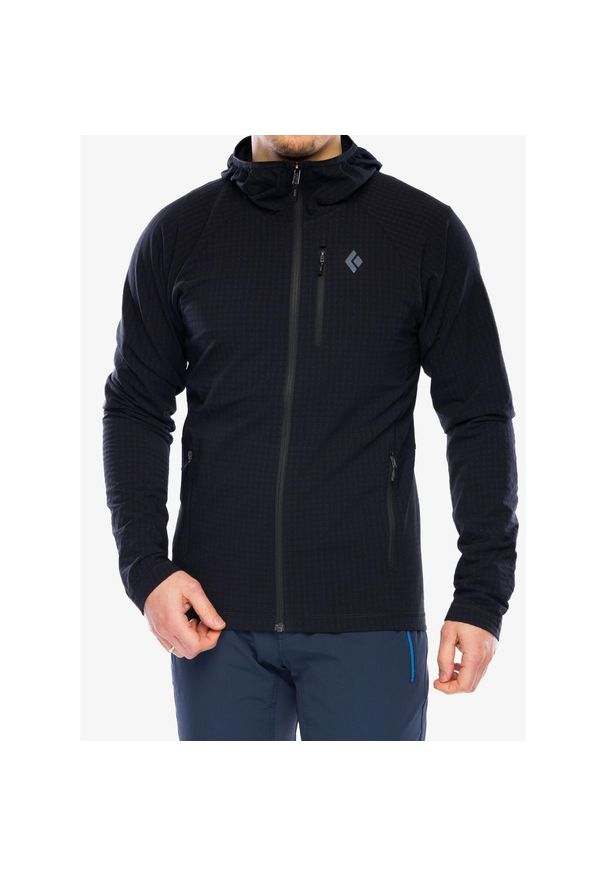 Bluza polarowa męska Black Diamond Coefficient Storm FZ Hoody. Kolor: czarny. Materiał: polar. Styl: sportowy. Sport: turystyka piesza