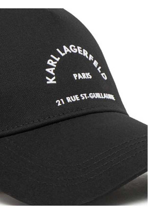 Karl Lagerfeld - KARL LAGERFELD Czapka z daszkiem A1W33201 Czarny. Kolor: czarny. Materiał: bawełna, materiał