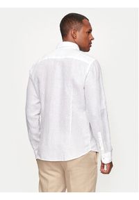 JOOP! Koszula 146Pai 30041389 Biały Slim Fit. Kolor: biały. Materiał: bawełna, len