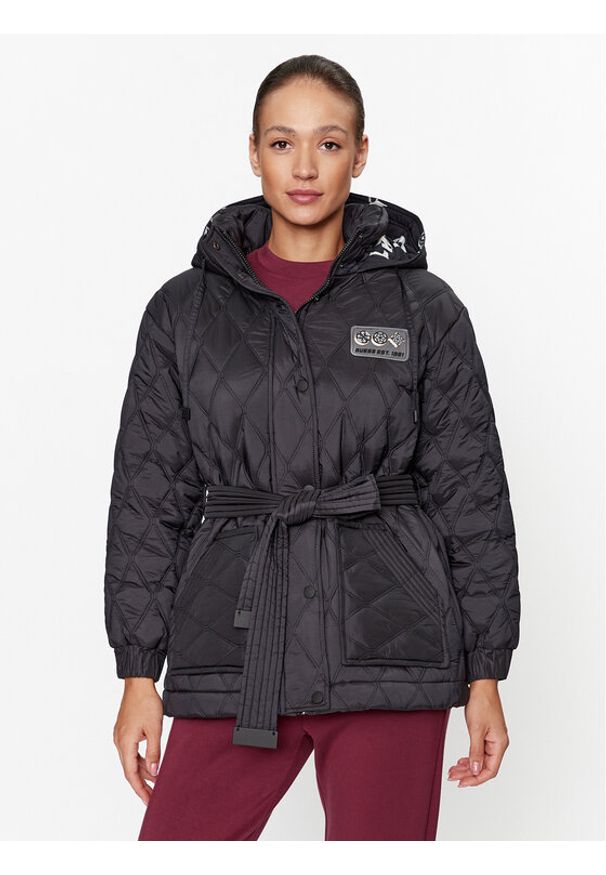 Guess Kurtka zimowa V3BL02 WFS82 Czarny Regular Fit. Kolor: czarny. Materiał: syntetyk. Sezon: zima