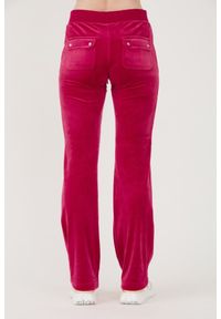 Juicy Couture - JUICY COUTURE Czerwone damskie spodnie dresowe Del Ray Pocketed Pant, Rozmiar S. Kolor: czerwony. Materiał: dresówka #5