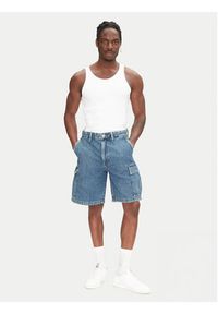Jack & Jones - Jack&Jones Szorty jeansowe Bill 12272557 Niebieski Relaxed Fit. Kolor: niebieski. Materiał: bawełna #4