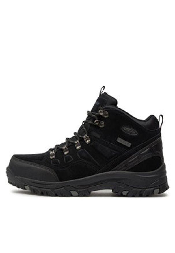 skechers - Skechers Trapery Pelmo 64869/BLK Czarny. Kolor: czarny. Materiał: skóra, zamsz