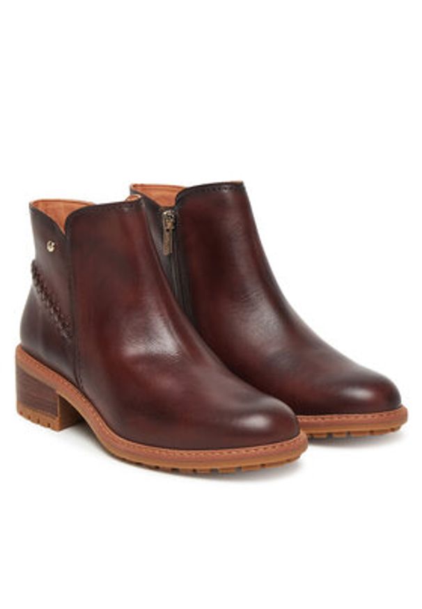 Pikolinos Botki W0D-8871 Brązowy. Kolor: brązowy. Materiał: skóra