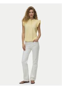 Vero Moda Bluzka Selma 10345667 Żółty jasny Regular Fit. Kolor: żółty. Materiał: bawełna #4