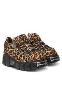 NEW ROCK Sneakersy M-120N-C71 Brązowy. Kolor: brązowy. Materiał: skóra #2