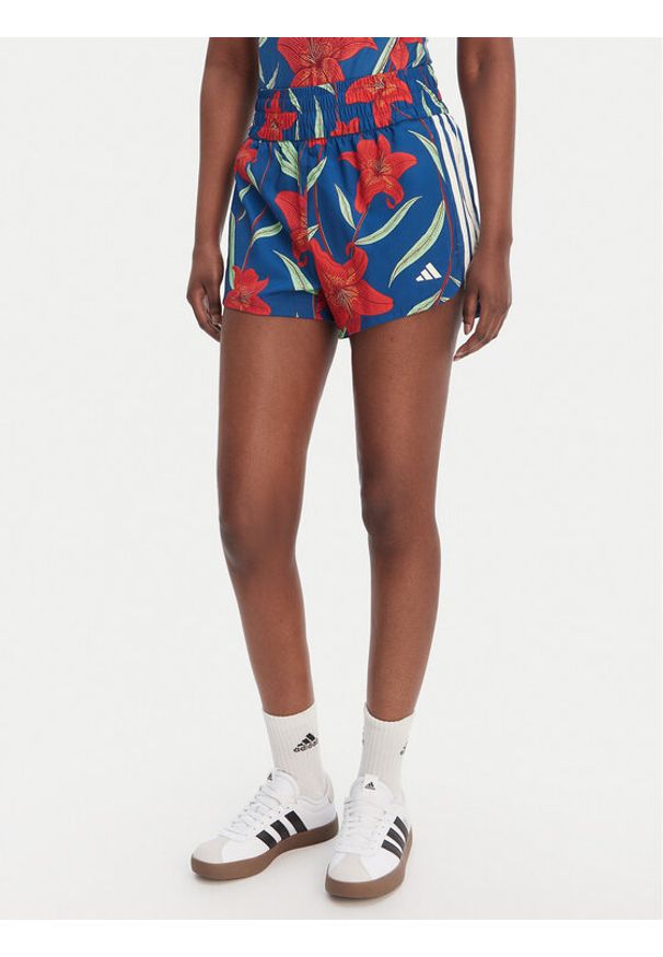 Adidas - adidas Szorty sportowe Farm Rio Pacer KD4625 Niebieski Loose Fit. Kolor: niebieski. Materiał: syntetyk