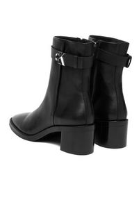 Calvin Klein Botki Block Heel Boot W/ Metal Logo HW0HW02591 Czarny. Kolor: czarny. Materiał: skóra