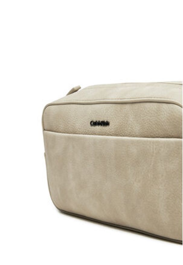 Calvin Klein Saszetka Ck Refined Camera Bag Nubuck K50K512748 Beżowy. Kolor: beżowy. Materiał: skóra