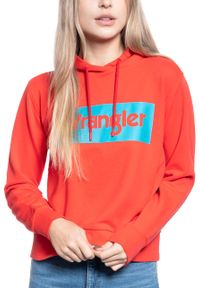 Wrangler - WRANGLER LOGO HOODIE BITTERSWEET RED W6N4HPXBO. Kolor: czerwony #5