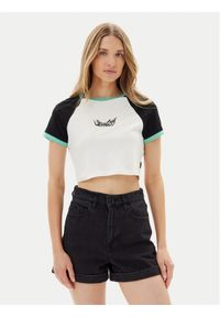 Volcom T-Shirt Alix 2 B3512506 Biały Slim Fit. Kolor: biały. Materiał: bawełna