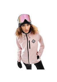 SIROKO - Damska kurtka snowboardowa Sporty zimowe Siroko W2-W Pastel. Kolor: różowy. Materiał: softshell, materiał. Sezon: zima. Sport: snowboard