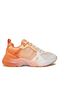 Calvin Klein Jeans Sneakersy Retro Tennis Low Lace Mix Ml Sat YW0YW01307 Pomarańczowy. Kolor: pomarańczowy. Materiał: mesh, materiał