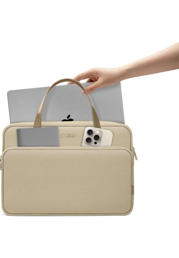 TECH-PROTECT - Torba Tech-Protect Carrying Bag Laptop 13-14 Desert Beige. Materiał: materiał. Styl: biznesowy, elegancki, casual