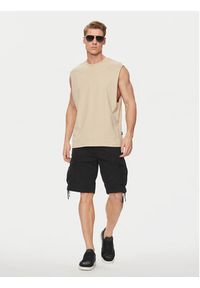 Jack & Jones - Jack&Jones Tank top Grand 12253996 Beżowy Oversize. Kolor: beżowy. Materiał: bawełna #4