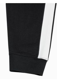 Ombre Clothing - Spodnie męskie dresowe joggery P951 - czarne - XXL. Kolor: czarny. Materiał: dresówka