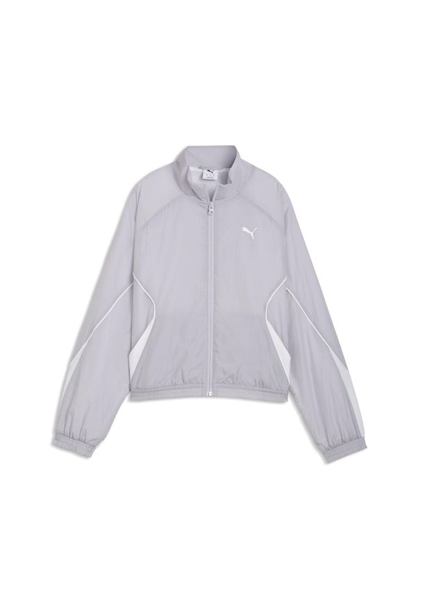 Puma - Damska kurtka o luźnym kroju PUMA Sport na zamek PUMA. Kolor: szary. Sport: bieganie