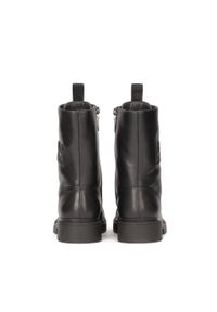 Kazar - Skórzane trzewiki za kostkę. Wysokość cholewki: za kostkę. Zapięcie: sznurówki. Kolor: czarny. Materiał: skóra. Szerokość cholewki: normalna. Sezon: jesień, zima. Obcas: na płaskiej podeszwie #2