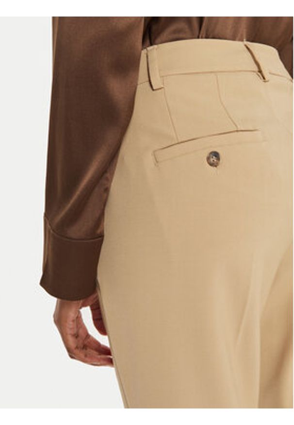 Weekend Max Mara Spodnie materiałowe Estasi 2425136032 Beżowy Straight Fit. Kolor: beżowy. Materiał: syntetyk
