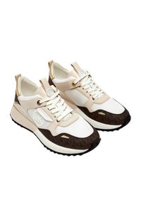 Michael Kors - MICHAEL KORS Białe sneakersy damskie Theo Trainer, Rozmiar 39. Okazja: na co dzień. Kolor: biały #2