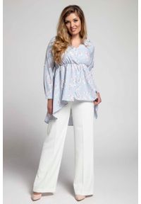 Nommo - Asymetryczna Koszulowa Tunika PLUS SIZE. Kolekcja: plus size. Materiał: poliester, wiskoza #1