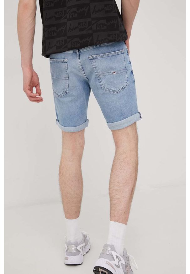 Tommy Jeans szorty jeansowe SCANTON BF0111 męskie. Kolor: niebieski. Materiał: denim