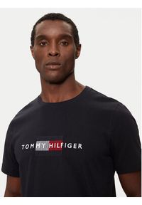 TOMMY HILFIGER - Tommy Hilfiger T-Shirt MW0MW36455 Granatowy Regular Fit. Kolor: niebieski. Materiał: bawełna #4