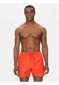 Calvin Klein Swimwear Szorty kąpielowe KM0KM01109 Czerwony Regular Fit. Kolor: czerwony. Materiał: syntetyk