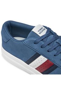 TOMMY HILFIGER - Tommy Hilfiger Sneakersy FM0FM05249 Granatowy. Kolor: niebieski. Materiał: skóra, zamsz #4