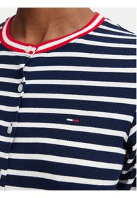 Tommy Jeans Kardigan DW0DW22805 Granatowy Slim Fit. Kolor: niebieski. Materiał: wiskoza #4