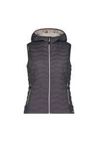 Damska kurtka z kapturem CMP. Typ kołnierza: kaptur. Kolor: szary, pomarańczowy, czerwony, wielokolorowy, beżowy. Materiał: puch. Sezon: zima. Sport: narciarstwo #1