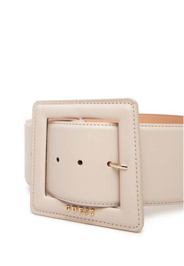 Guess Pasek Damski BW9245 P5370 Beżowy. Kolor: beżowy. Materiał: skóra