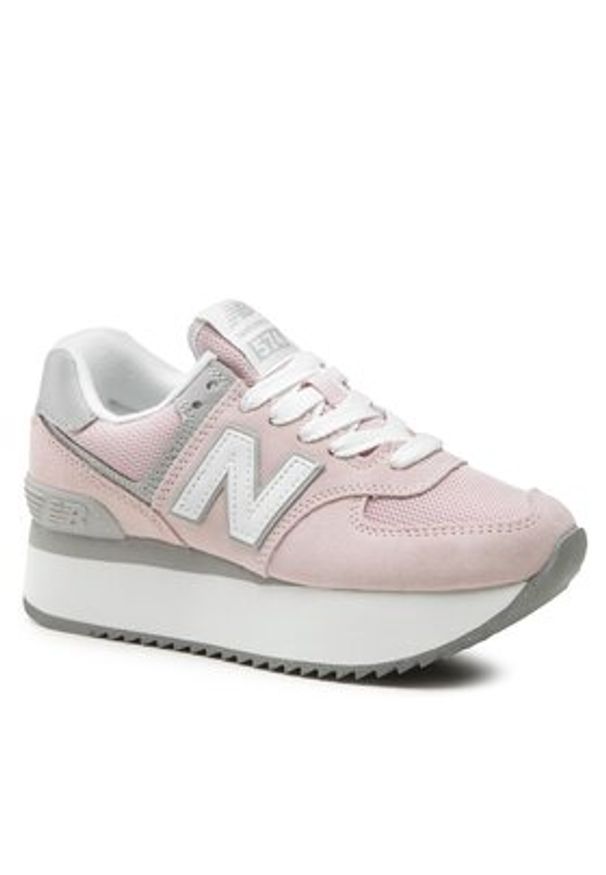 New Balance Sneakersy WL574ZSE Różowy. Kolor: różowy. Materiał: zamsz, skóra. Model: New Balance 574