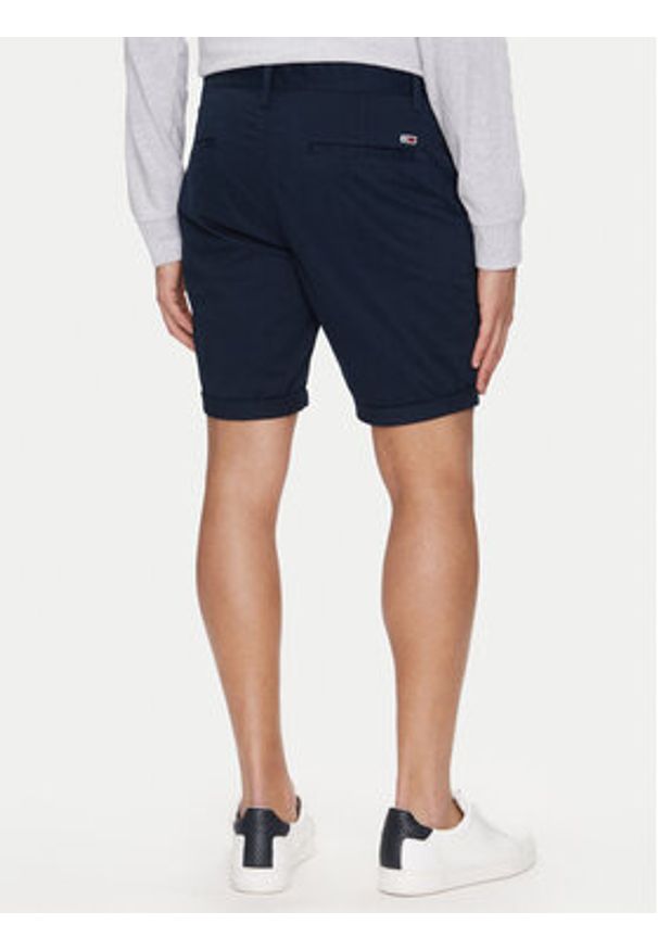 Tommy Jeans Szorty materiałowe Scanton DM0DM21950 Granatowy Slim Fit. Kolor: niebieski. Materiał: bawełna