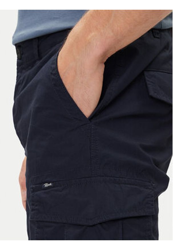 Petrol Industries Szorty materiałowe M-1050-SHO600 Granatowy Cargo Fit. Kolor: niebieski. Materiał: bawełna