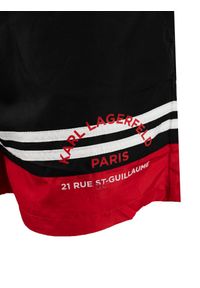Karl Lagerfeld Kąpielówki "Golf" | KL22MBS03 | Golf | Mężczyzna | Czarny, Czerwony. Kolor: wielokolorowy, czarny, czerwony. Materiał: poliester. Wzór: nadruk, aplikacja #3