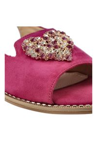 Różowe Sandały S.Barski Modne Obuwie Damskie. Okazja: na co dzień. Zapięcie: pasek. Kolor: różowy. Wzór: aplikacja. Sezon: lato. Styl: casual, elegancki #7