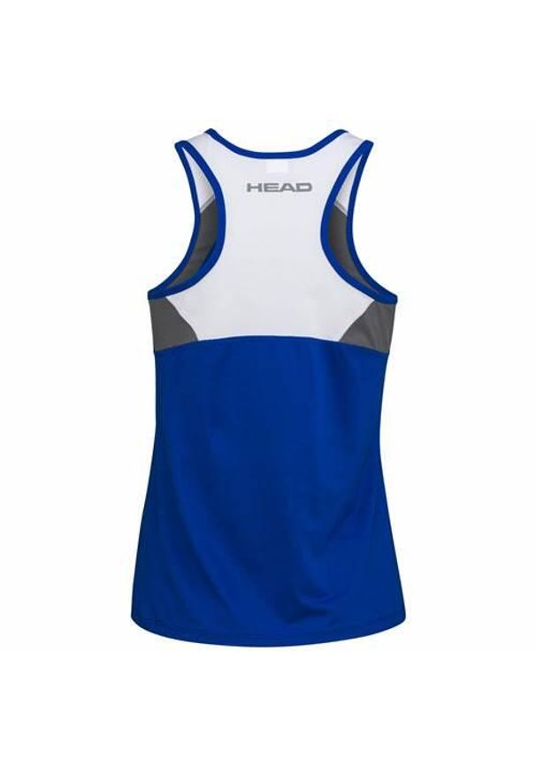 Head - Koszulka bez rękawów damska CLUB 22 Tank Top. Kolor: niebieski. Materiał: poliester. Długość rękawa: bez rękawów. Sport: tenis